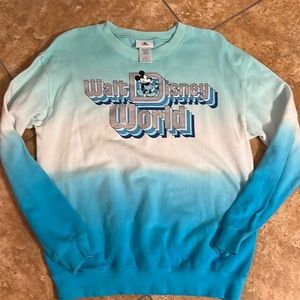 Walt Disney World Crewneck Sweatshirt Blue Shimmer Size Medium